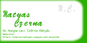 matyas czerna business card