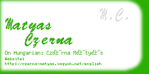 matyas czerna business card